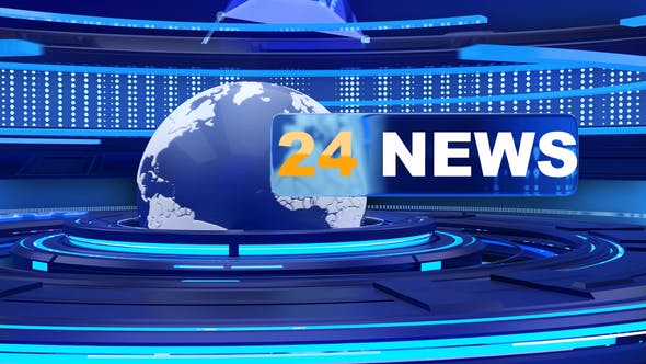 Videohive 24 News Opener With Looped Background Free After Effects Templates